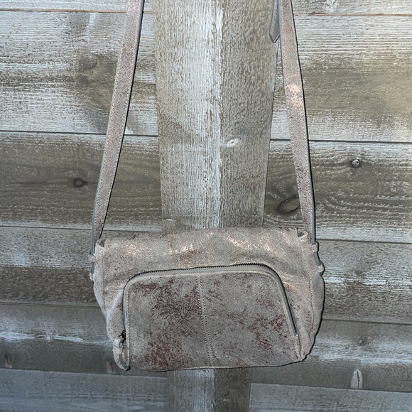 Aimee Kestenberg Bali 2 Gray and Metallic Rose Gold Crossbody and shoulder bag - Picture 7 of 14